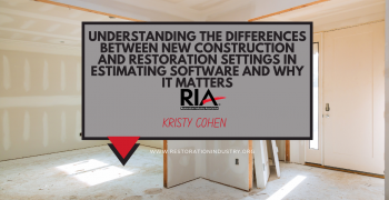 Understanding the Differences Between New Construction and Restoration Settings in Estimating Software and Why it Matters